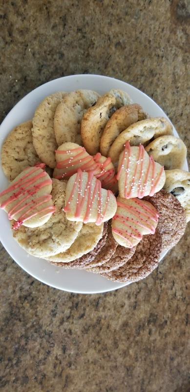 Plate of assorted cookies