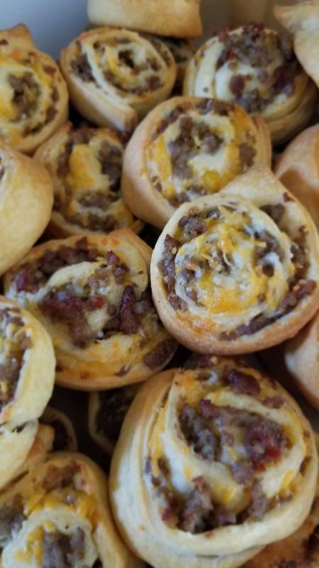 Baked sausage pinwheels